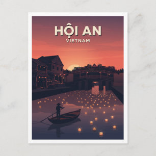 Japanese Covered Bridge and Thu Bon River Hoi An Postcard