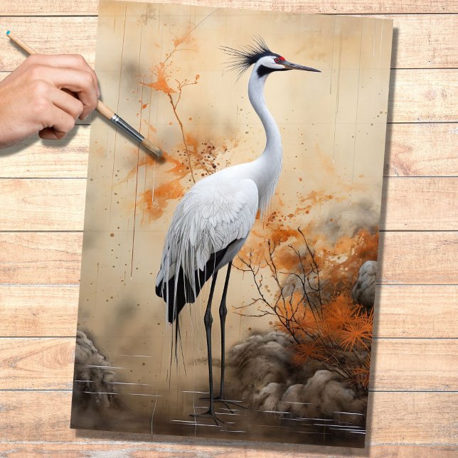 Japanese Crane 3 Decoupage Paper (Creator Uploaded)