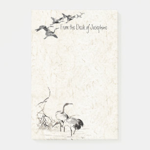 Japanese Crane Bird Wildlife Wetland Post-it Notes
