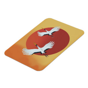 Japanese Crane birds Magnet