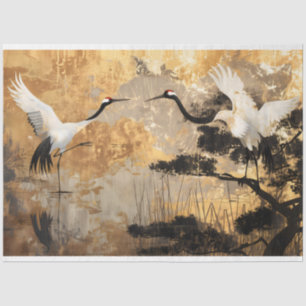 Japanese Crane Birds Tissue Paper