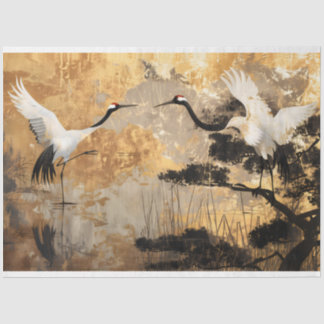 Japanese Crane Birds Tissue Paper