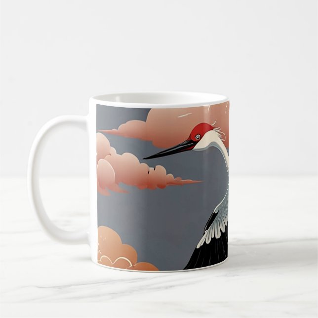 Japanese Crane Coffee Mug (Left)