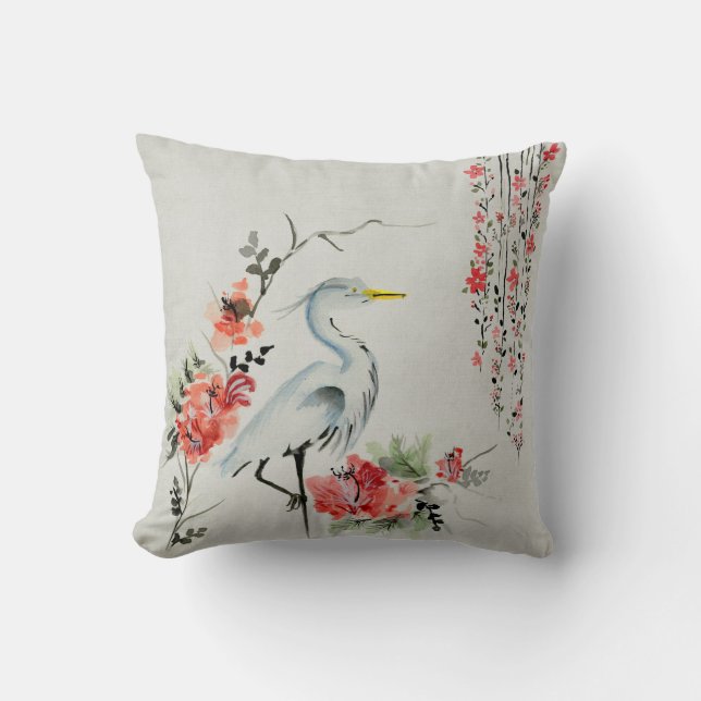 Japanese Crane Cushion (Front)