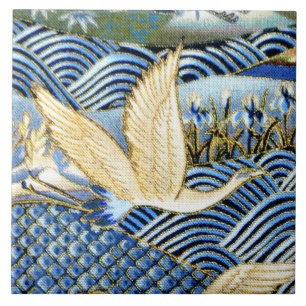 Japanese Crane Custom Ceramic Tile