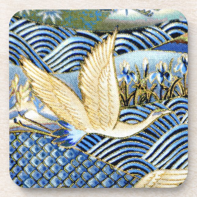 Japanese Crane Custom Coaster (Front)