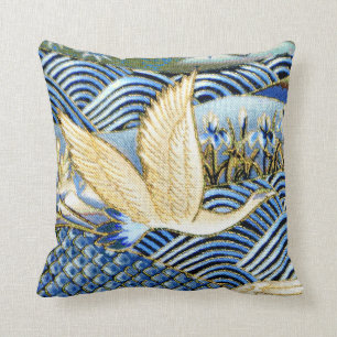 Japanese Crane Custom Cushion