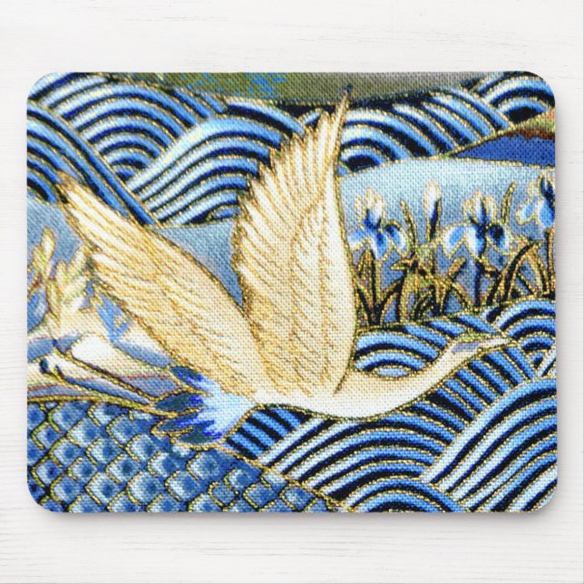Japanese Crane Custom Mouse Pad (Front)