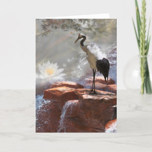 Japanese Crane “Longevity” Card