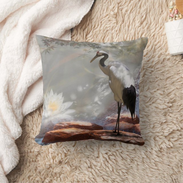 Japanese Crane “Longevity” Cushion (Blanket)