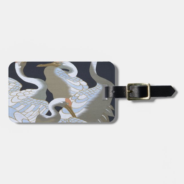 JAPANESE CRANE LUGGAGE TAG (Front Horizontal)