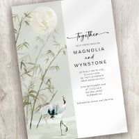 Japanese Crane Modern Wedding