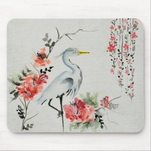 Japanese Crane Mouse Pad