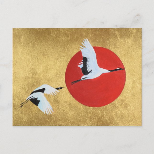 Japanese Crane Postcard (Front)