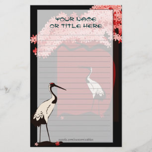 Japanese Crane Stationery