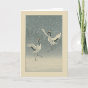 Japanese Cranes - Christmas Card