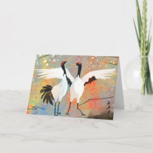 Japanese Cranes Greeting Card