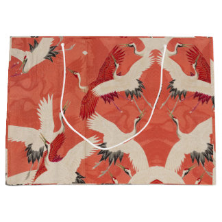Japanese Cranes Kimono Gift Bag