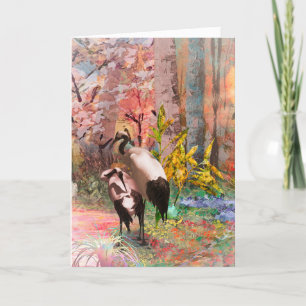 JAPANESE CRANES “Rising Sun” Card