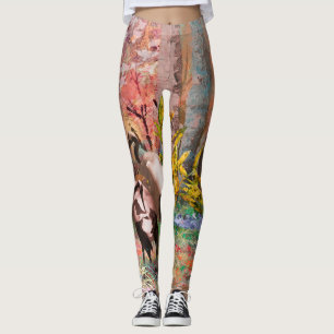 JAPANESE CRANES “Rising Sun” Leggings