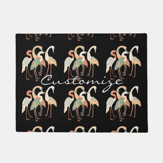 Japanese Cranes Thunder_Cove Doormat (Front)