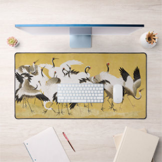 Japanese Cranes Vintage Bird Classic Desk Mat