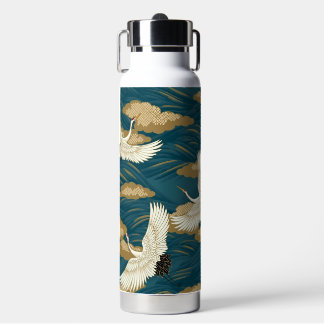 Japanese Cranes Water Bottle