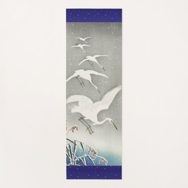 JAPANESE CRANES YOGA Mat (Front)