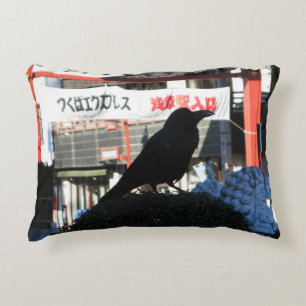 Japanese Crow Decorative Cushion