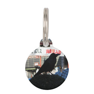 Japanese Crow Pet Tag