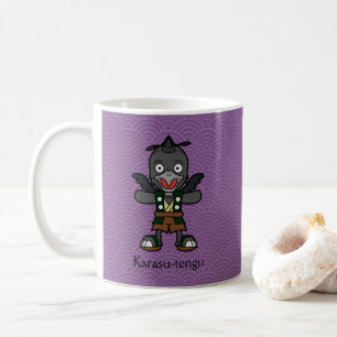 Japanese Crow Tengu: Cartoon Yokai Coffee Mug