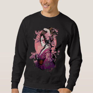Japanese Culture Samurai Geisha Sakura Cherry Blos Sweatshirt