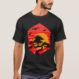 Japanese Culture Sunset Bonsai Gardener Buddhist B T-Shirt