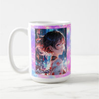Japanese Cyberpunk Anime Girl Poster | Neon City