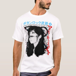 Japanese Cyberpunk Cyborg Girl T-Shirt