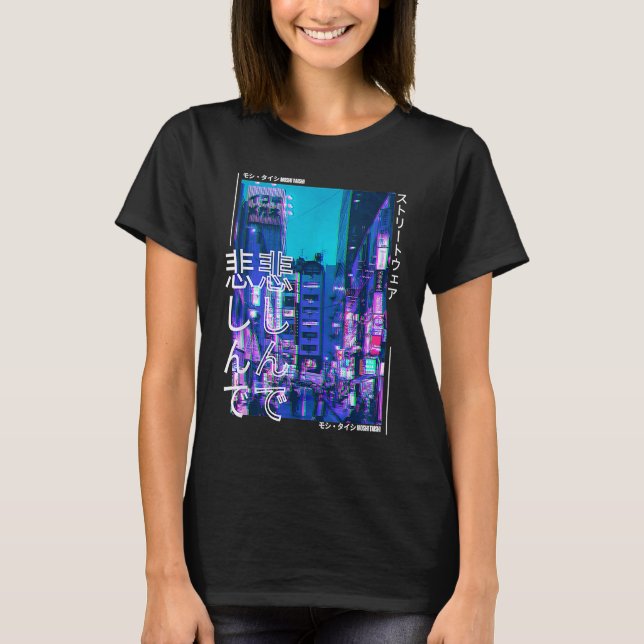 Japanese Cyberpunk Tokyo Streetwear Aesthetic Grap T-Shirt (Front)