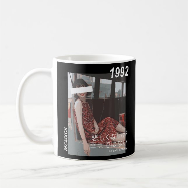 Japanese Cyberpunk Tokyo Streetwear Aesthetic Japa Coffee Mug (Left)