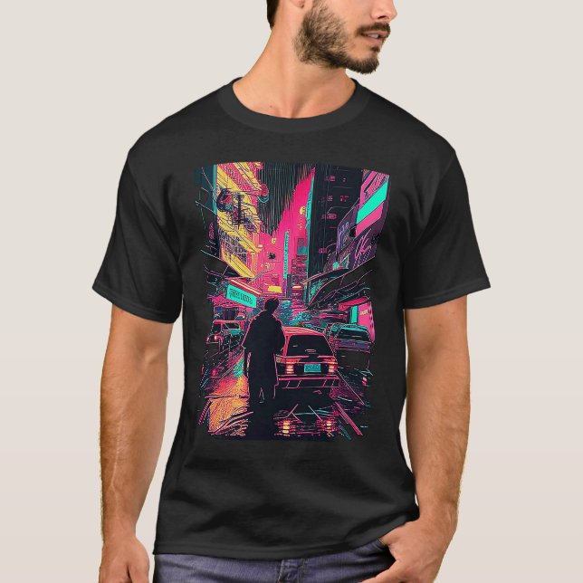 Japanese Cyberpunks Tokyo Streetwear Aesthetic Gra T-Shirt (Front)