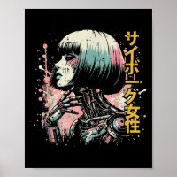Japanese Cyborg Woman Cyberpunk Art Women Girls Ki