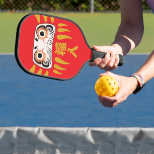 Japanese Daruma- Good Luck Pickleball Paddle