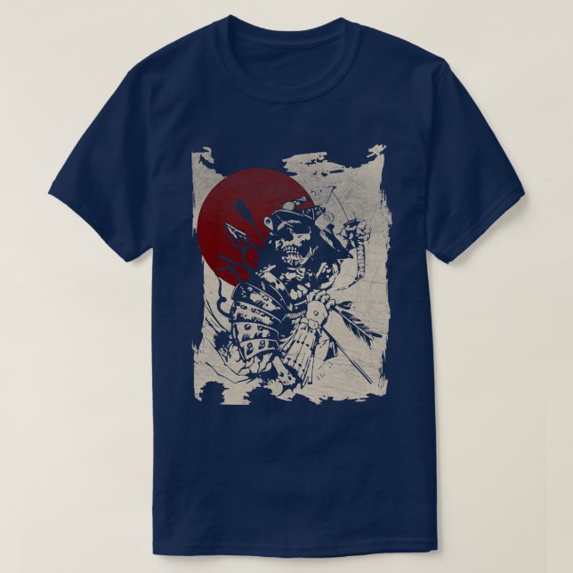 Japanese Dead Samurai Japan Warrior Swordsman T-Shirt (Design Front)