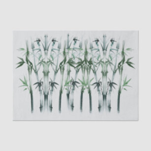 Japanese Decoupage Green Bamboo Pattern Tissue Paper