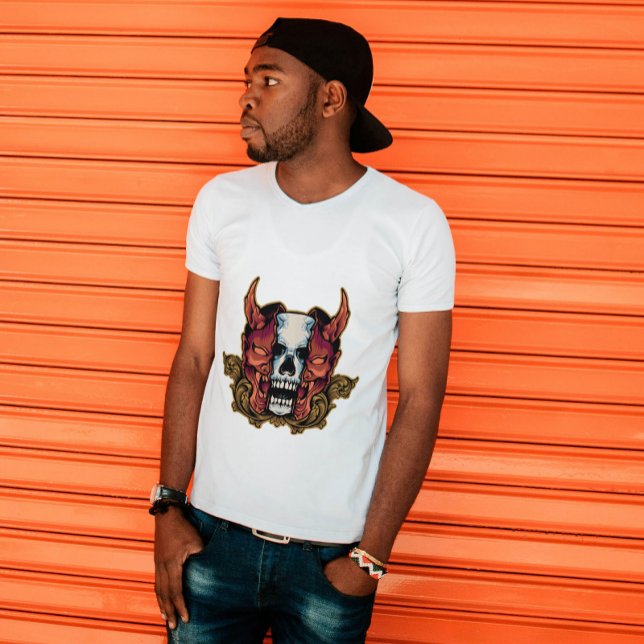 Japanese Demon Hannya Skull Fusion  T-Shirt (Creator Uploaded)