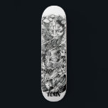 Japanese Demon Mask Samurai Sword Wave Skateboard<br><div class="desc">Japanese Demon Mask Samurai Sword Wave Skateboard Deck by RONIN Skate Decks.</div>