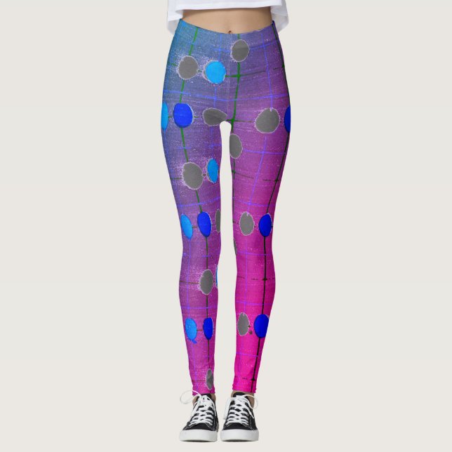 JAPANESE DESIGN DOT PINK Leggings (Front)