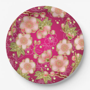 Japanese design party paper plates