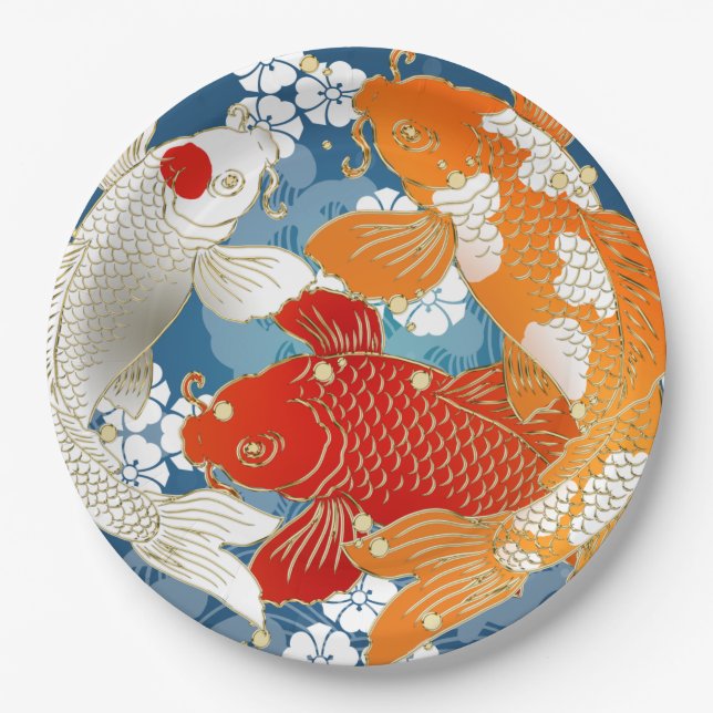 Japanese design party paper plates (Front)