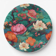 Japanese design party paper plates