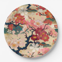 Japanese design party paper plates