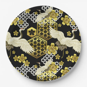 Japanese design party paper plates